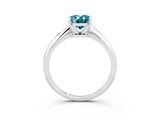 Silver Oval Cut Blue Topaz Solitaire Engagement Ring with Classic Band and Four-Prong Setting_33