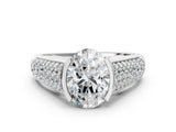 Silver Oval Cut Cut Diamond Channel Set Pave Band with Tension Prong Setting_7