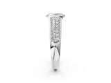 Silver Oval Cut Cut Diamond Channel Set Pave Band with Tension Prong Setting_9