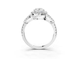 Silver Oval Cut Cut Diamond Halo Engagement Ring with Open Split Pavé Band_16