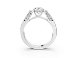 Silver Oval Cut Diamond Channel Set Solitaire Ring with Four-Prong Setting_25