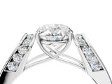 Silver Oval Cut Diamond Channel Set Solitaire Ring with Four-Prong Setting_38
