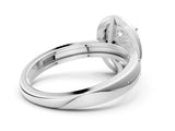 Silver Oval Cut Diamond Double Halo Ring with Split Shank and Four-Prong Setting_7