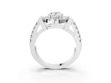 Silver Oval Cut Diamond Halo Split Shank Prong Set Ring_22