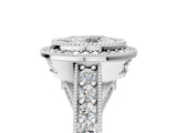 Silver Oval Cut Halo Diamond Split Shank Pave Ring_18