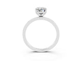 Silver Oval Cut Moissanite Solitaire Ring with Thin Band and Prong Setting_45