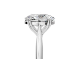 Silver Oval Cut Solitaire Diamond Ring with Six-Prong Setting and Classic Band_11