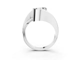 Silver Oval Cut Solitaire Tension-Set Diamond Split Shank Ring_28