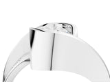 Silver Oval Cut Solitaire Tension-Set Diamond Split Shank Ring_29
