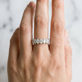 Silver Oval Diamond Prong-Set Eternity Band_33