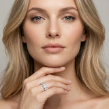 Silver Oval Diamond Prong-Set Eternity Band_34