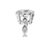 Silver Oval Solitaire Diamond Ring with Infinity Twist Band and Four-Prong Setting_19