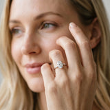 Silver Oval Solitaire Engagement Ring with Cathedral Band and Four-Prong Setting_69