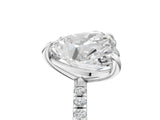 Silver Oval and Heart Toi Moi Ring with Prong Setting and Micro Pave Band 5