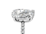 Silver Oval and Pear Toi Moi Ring with Prong Setting and Pave Band 5