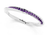 Silver Pavé Round Amethyst Twist Band_1