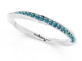 Silver Pavé Round Blue Topaz Twist Band_1