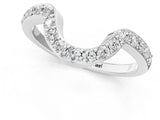 Silver Pavé Round Diamond Contour Band with Prong Setting_15
