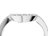 Silver Pavé Round Diamond Contour Band with Prong Setting_18