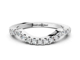 Silver Pavé Round Diamond Curved Band with Micro Prong Setting_10