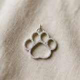 Silver Pavé Round Diamond Paw Pendant_15