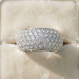 Silver Pavé Round Diamond Wide Band with Micro-Prong Setting_31
