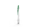 Silver Pavé Round Emerald Twist Band_2