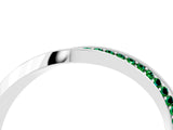 Silver Pavé Round Emerald Twist Band_4