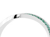Silver Pavé Round Green Sapphire Twist Band_16