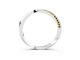 Silver Pavé Round Yellow Sapphire Twist Band_3