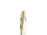 Silver Pavé Round Yellow Sapphire Twist Band_5