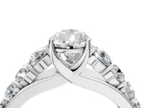 Silver Pear Brilliant Diamond Pavé Band with Six-Prong Setting_7