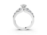 Silver Pear Brilliant Solitaire with Side Stones on a Pave Band and Four-Prong Setting_37