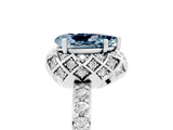 Silver Pear Cut Aquamarine Scalloped Halo Engagement Ring with Round Shared Prong Band_83