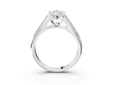 Silver Pear Cut Cut Diamond Channel Set Pave Band with Tension Prong Setting_10