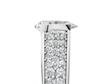 Silver Pear Cut Cut Diamond Channel Set Pave Band with Tension Prong Setting_12