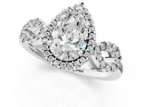 Silver Pear Cut Cut Halo Diamond Infinity Band with Four-Prong Setting_14