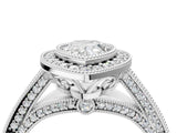 Silver Pear Cut Halo Diamond Split Shank Pave Ring_17