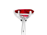 Silver Pear Cut Ruby Solitaire Engagement Ring with Classic Band and Four-Prong Setting_17