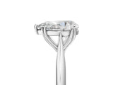 Silver Pear Cut Solitaire Diamond Ring with Six-Prong Setting and Classic Band_35