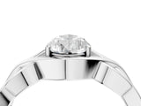 Silver Pear Cut Solitaire Intertwined Band Prong Setting Ring_18