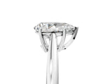 Silver Pear Solitaire Diamond Ring with Split Shank and Four-Prong Setting_17