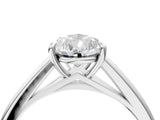 Silver Pear Solitaire Engagement Ring with Four-Prong Setting and Classic Band 5