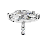 Silver Pear and Princess Toi Moi Ring with Prong Setting and Micro Pave Band 5
