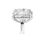Silver Pear and Princess Toi Moi Ring with Prong Setting and Plain Band 5