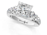 Silver Princess Brilliant Diamond Pavé Band with Six-Prong Setting_4