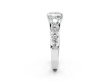 Silver Princess Brilliant Diamond Pavé Band with Six-Prong Setting_5