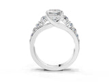 Silver Princess Brilliant Diamond Pavé Band with Six-Prong Setting_6