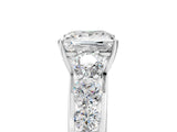 Silver Princess Brilliant Diamond Pavé Band with Six-Prong Setting_8