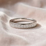 Silver Princess Cut Channel Set Diamond Eternity Band_35